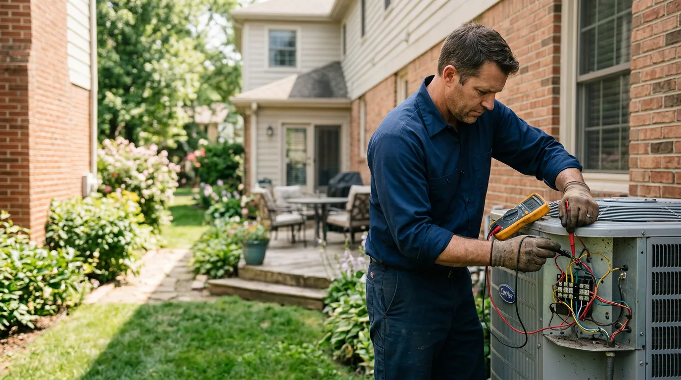 HVAC technician working near Sparks, OK